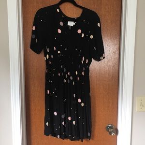 Anthro Black Polka Dot Dress